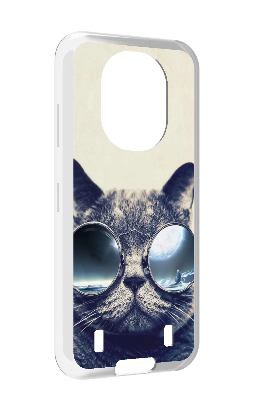 

Чехол MyPads Кот-в-очках-2 для Oukitel WP16, Прозрачный, Tocco
