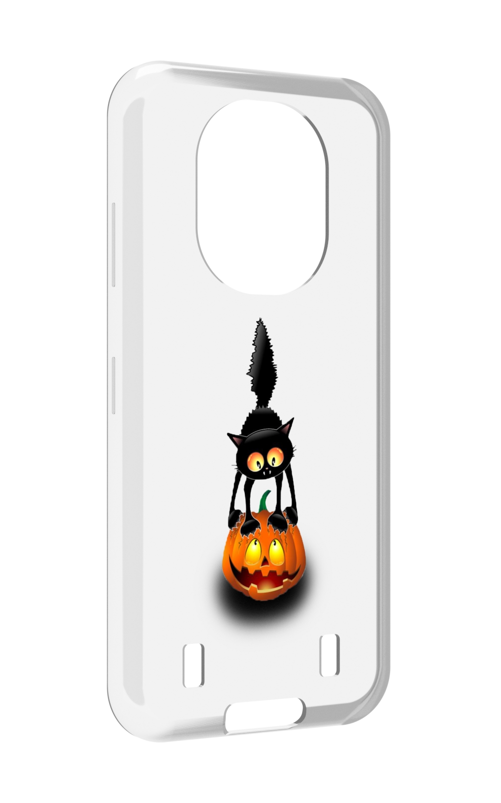 Чехол MyPads Котик с тыквой для Oukitel WP16