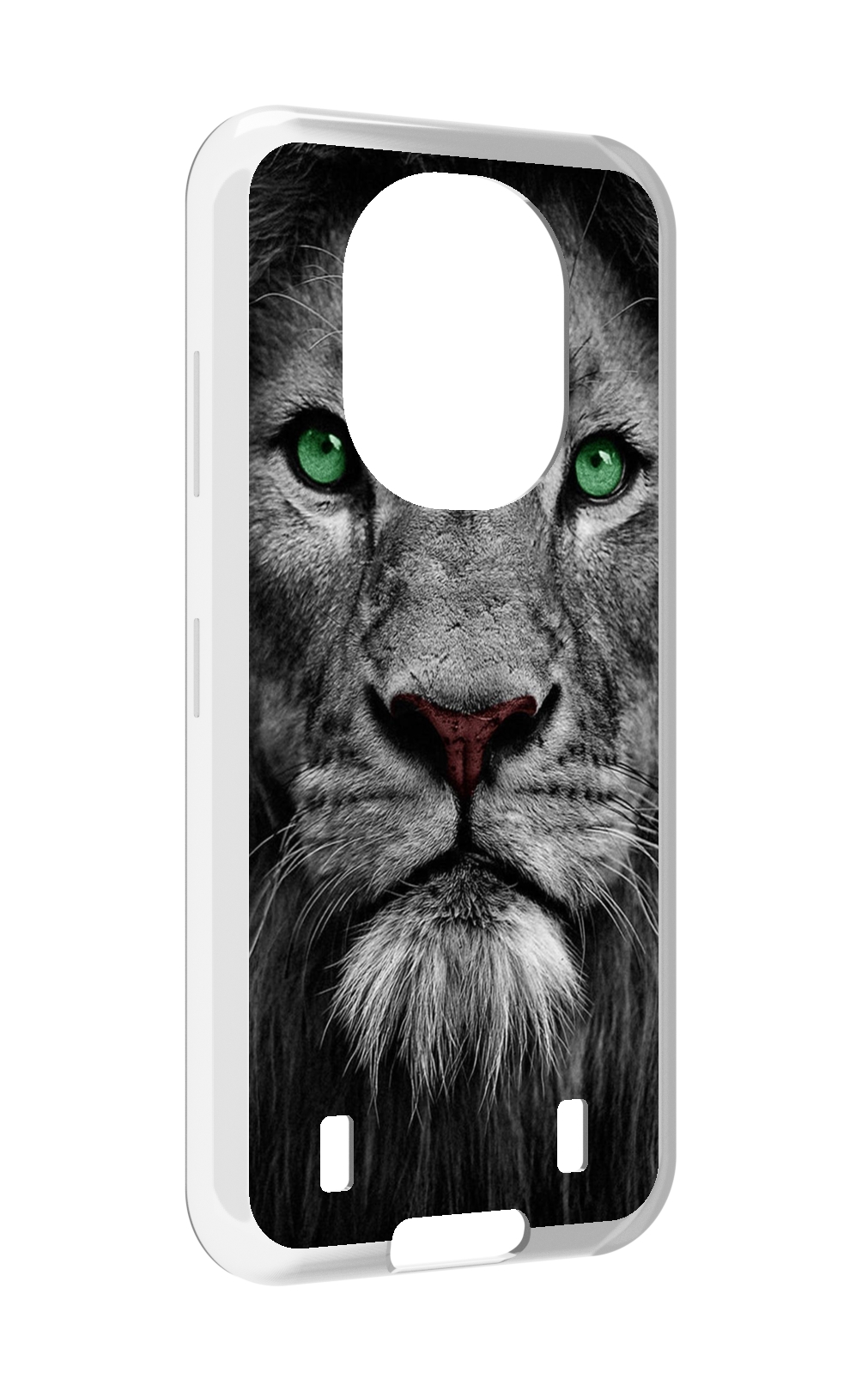 

Чехол MyPads Лев-зеленоглазый мужской для Oukitel WP16, Прозрачный, Tocco