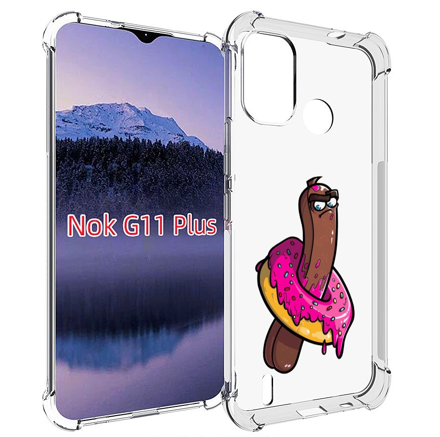 

Чехол MyPads эклер в пончике для Nokia G11 Plus, Прозрачный, Tocco