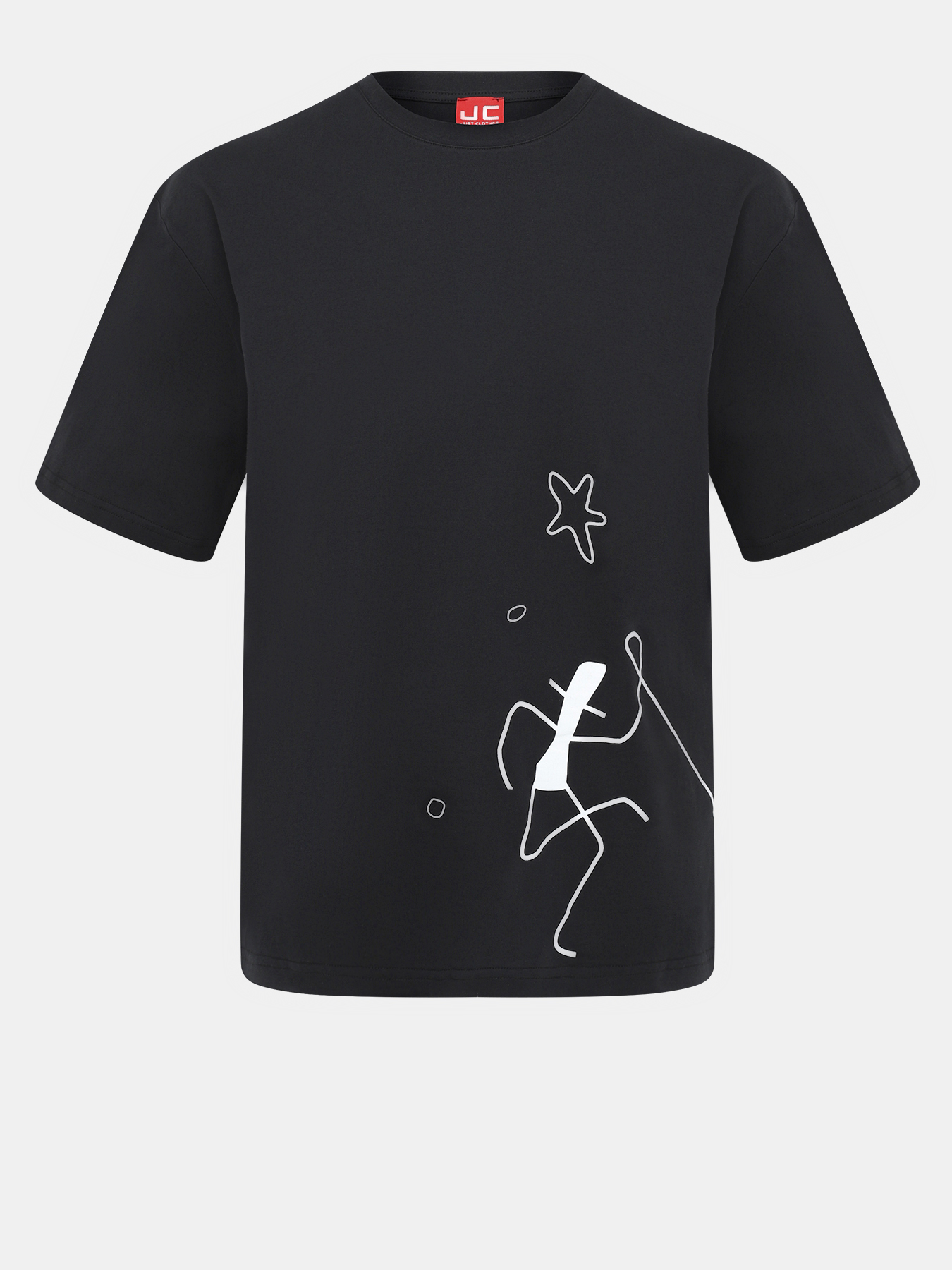 

Футболка мужская Just Clothes 000001604 черная 56 RU, Черный, 000001604