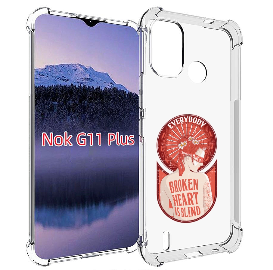 

Чехол MyPads девушка разбитое сердце для Nokia G11 Plus, Прозрачный, Tocco