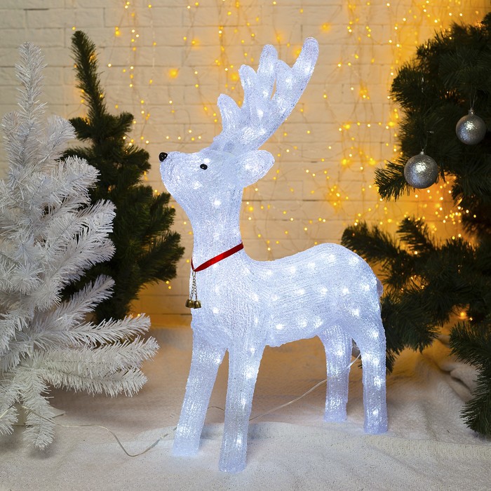 

Фигура акрил. "олень голова вверx" 80x21x52 см, с контроллером, 80 led, 24v, белый