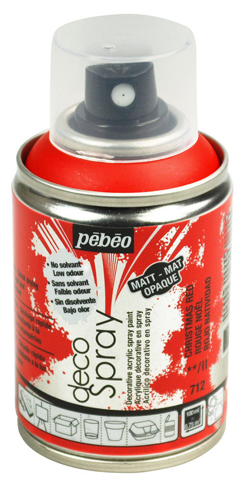Pebeo decoSpray, (аэрозоль), 100 мл, красный рождественский
