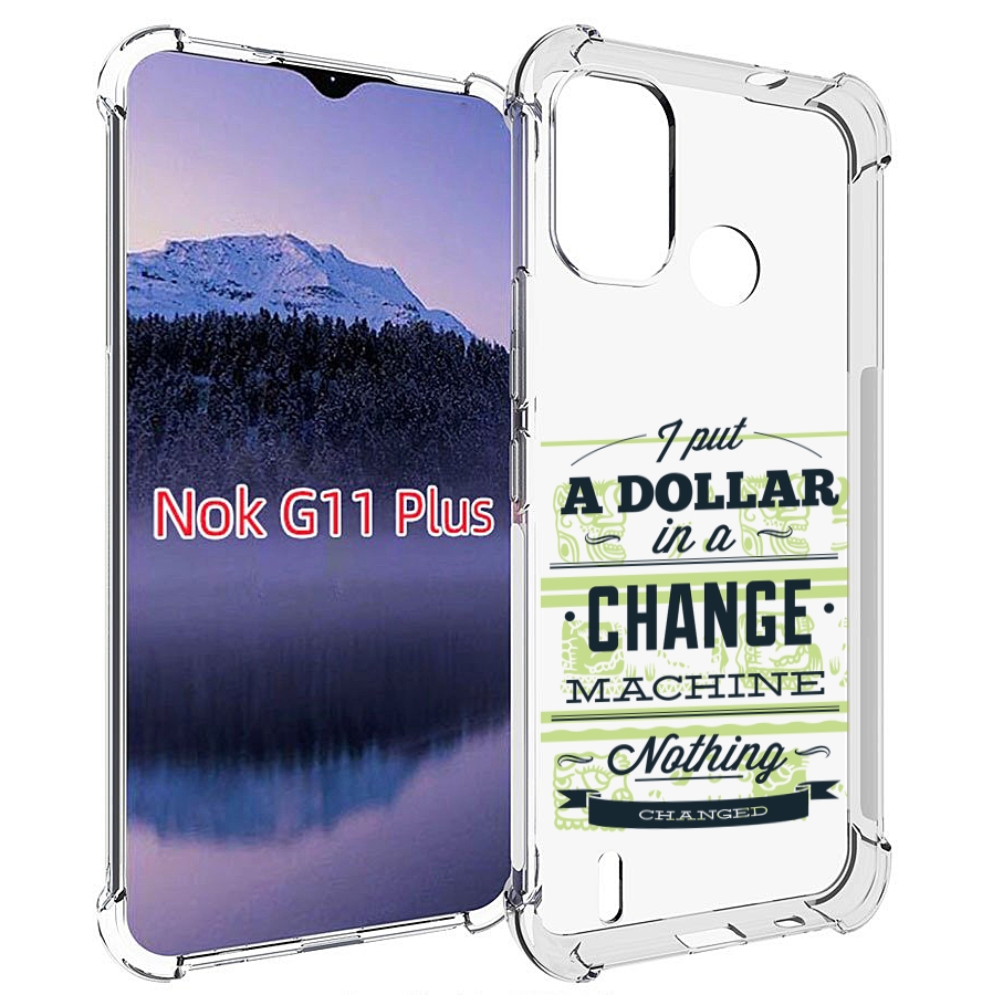 

Чехол MyPads доллар надпись для Nokia G11 Plus, Прозрачный, Tocco