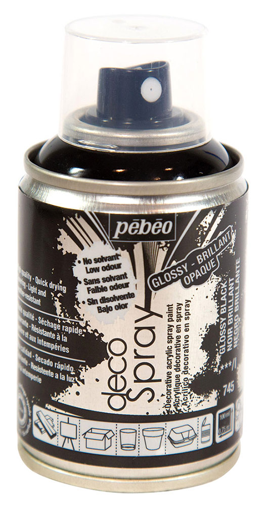 Pebeo decoSpray, (аэрозоль), 100 мл, черный глянцевый