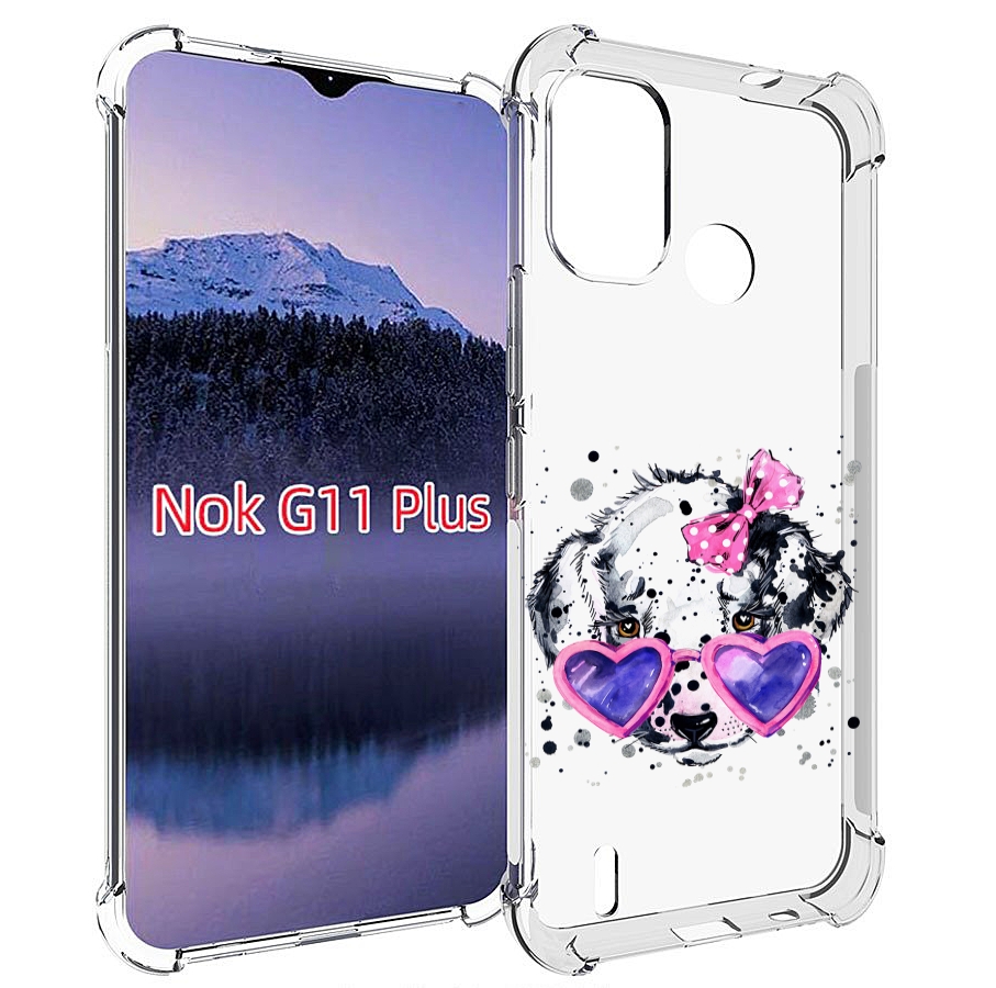 

Чехол MyPads долматинец в очках для Nokia G11 Plus, Прозрачный, Tocco