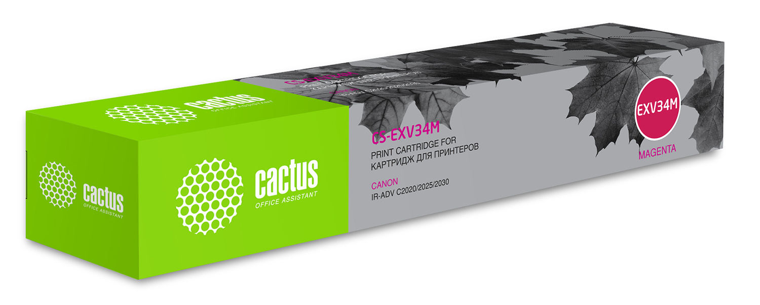 

Картридж для лазерного принтера CACTUS C-EXV 34 Magenta для принтера Canon, Пурпурный, C-EXV 34 Magenta