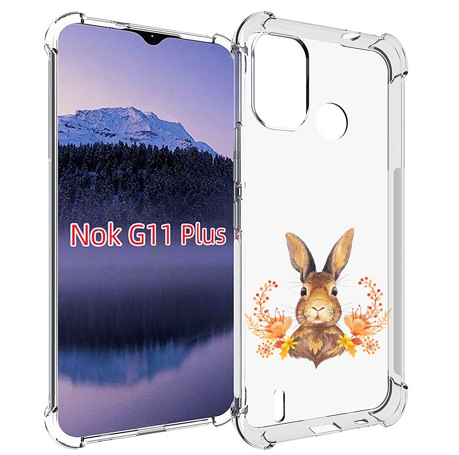 

Чехол MyPads зайка в цветах для Nokia G11 Plus, Прозрачный, Tocco
