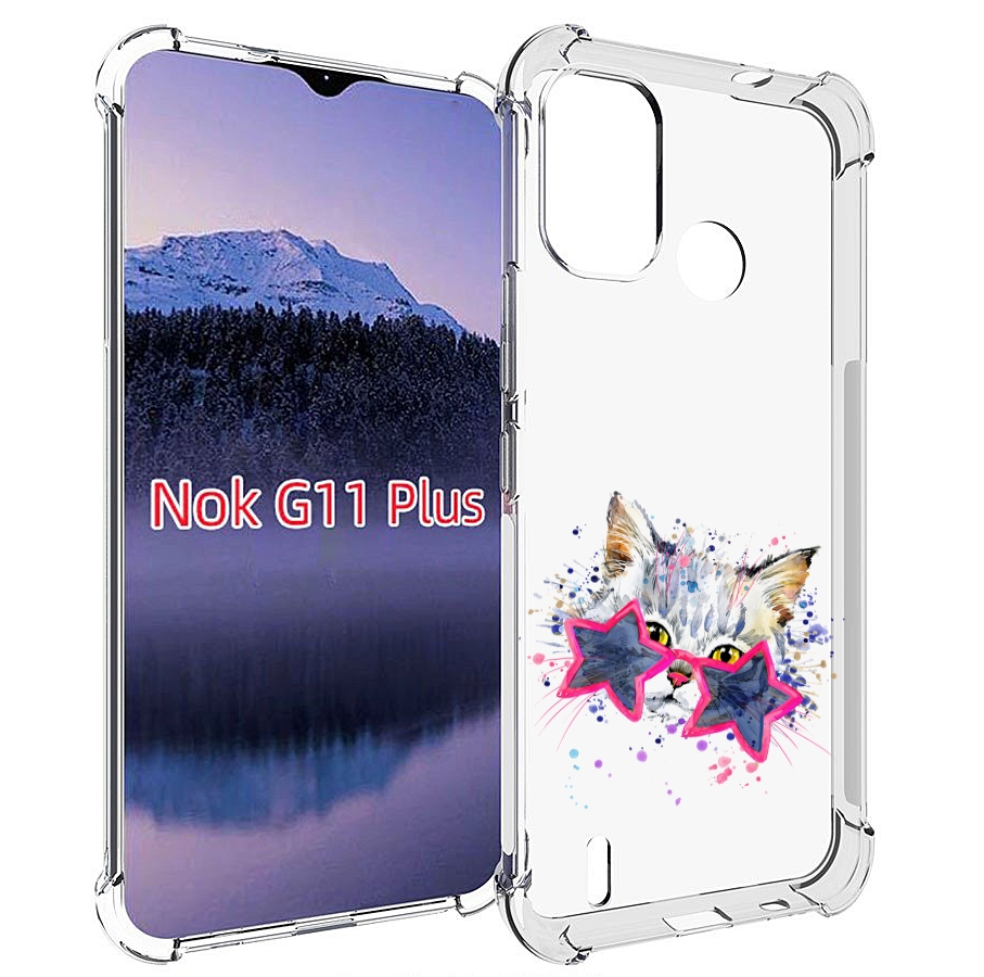

Чехол MyPads звездные очки для Nokia G11 Plus, Прозрачный, Tocco
