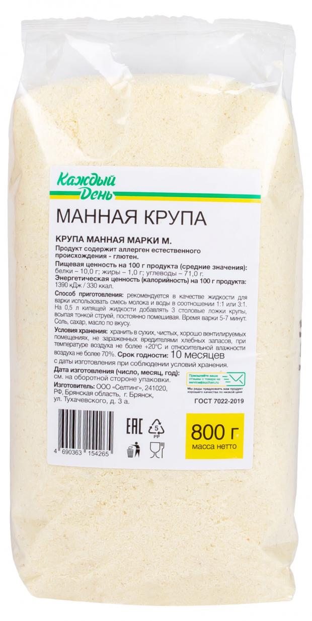 

Крупа манная «Каждый день», 800 г, 63074235