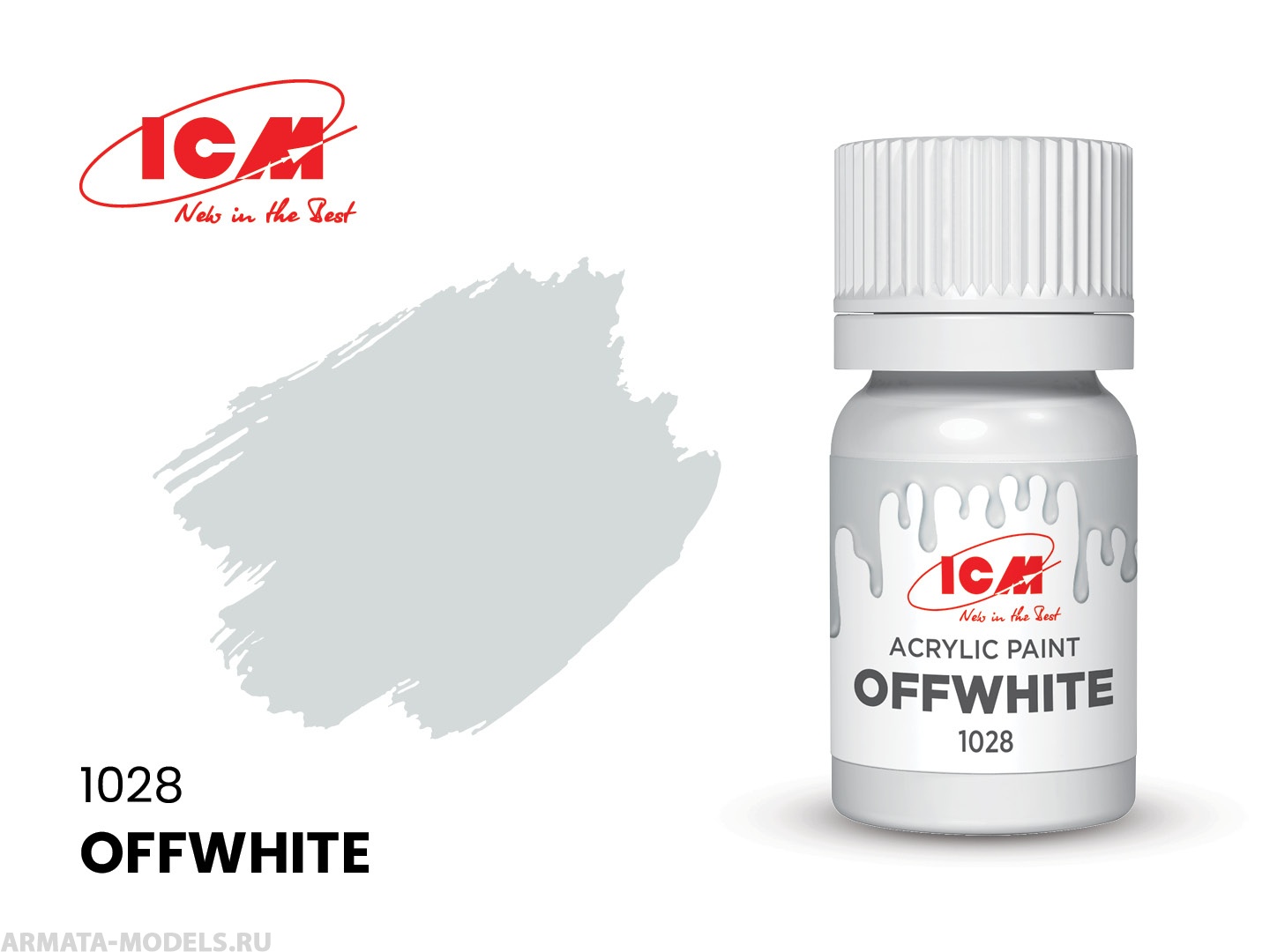 C1028 Краска для творчества, 12 мл, цвет Грязно-белыйOffwhite