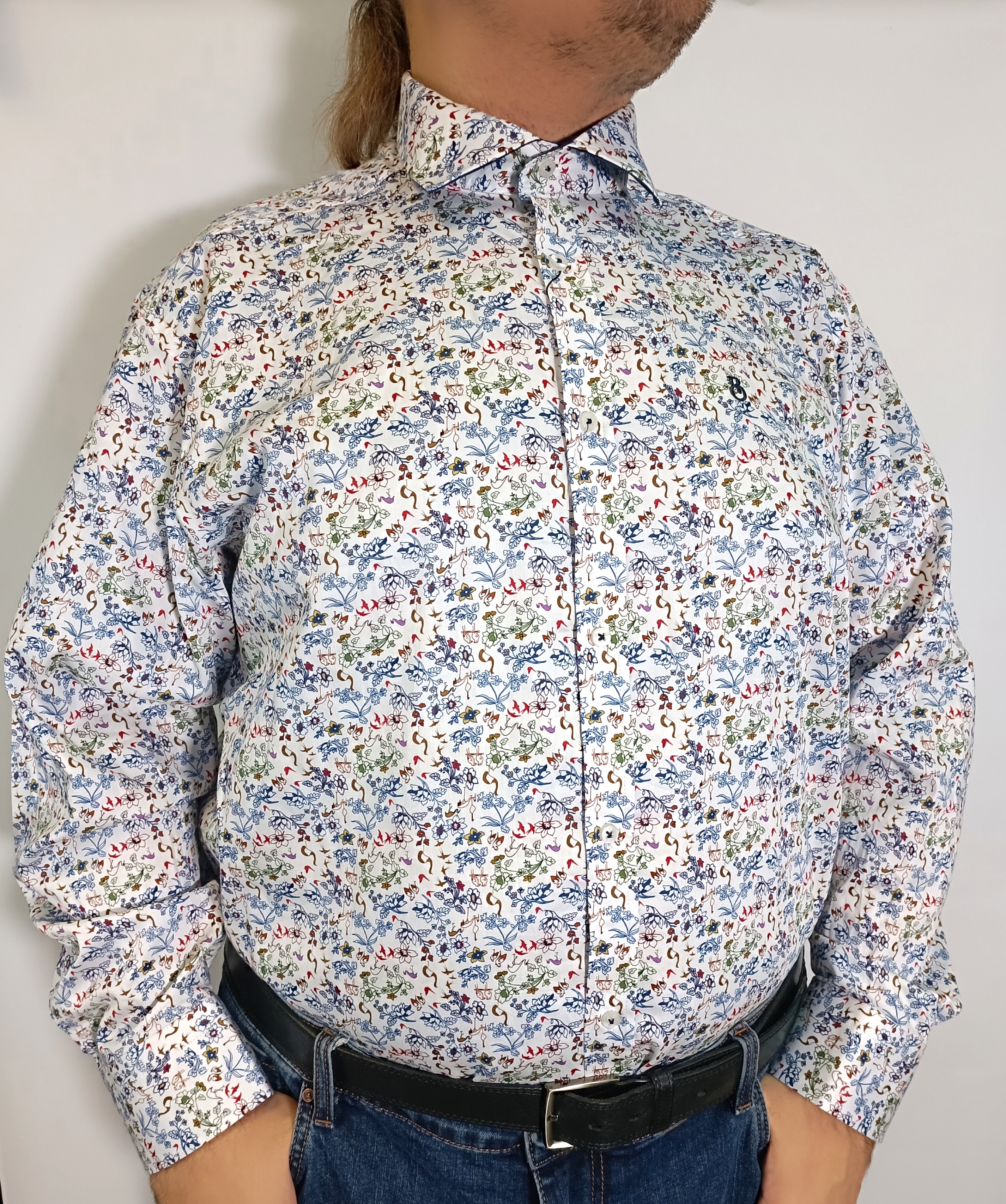 Рубашка мужская Barcotti 118705 белая 3XL