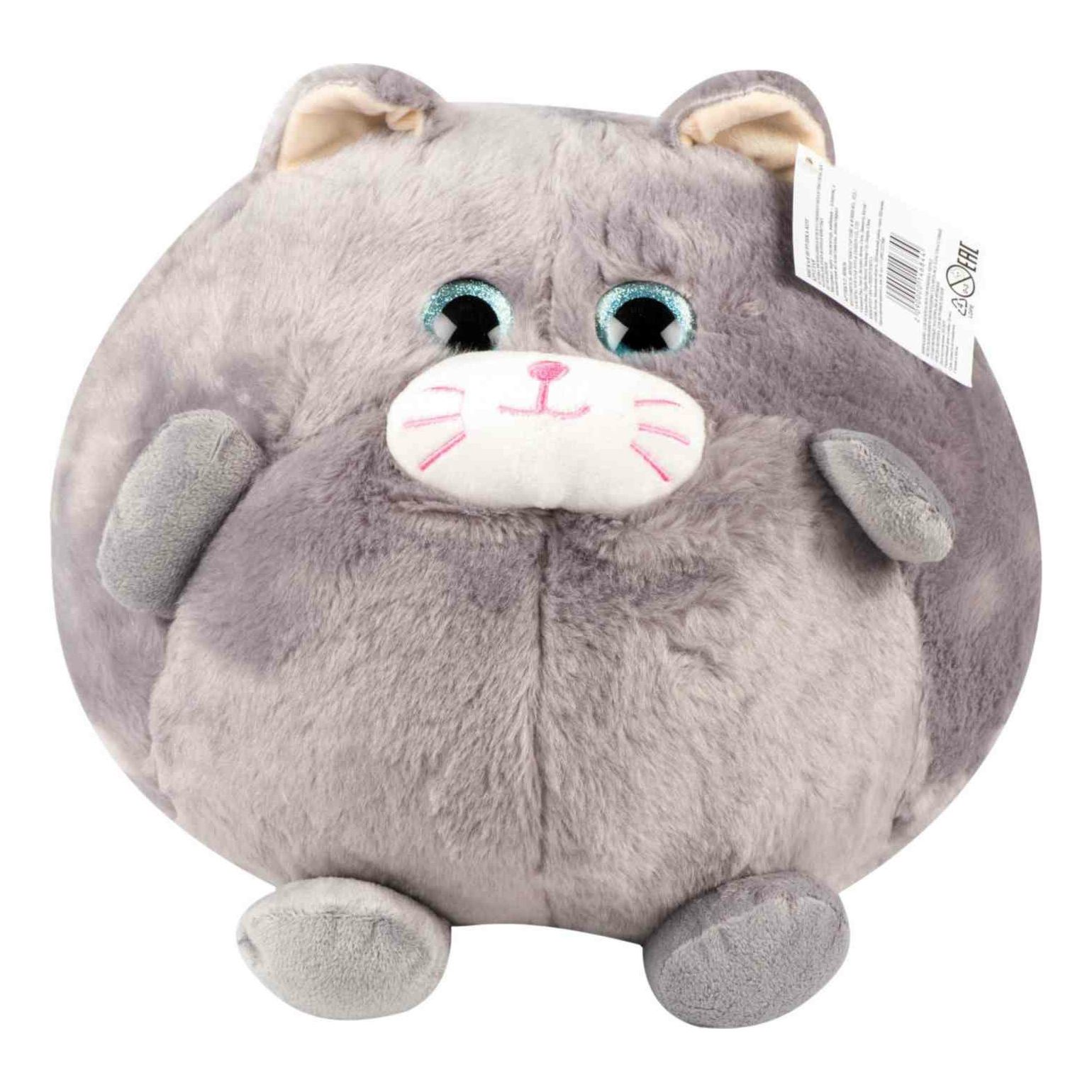 

Мягкая игрушка Кот 25 см, Серый