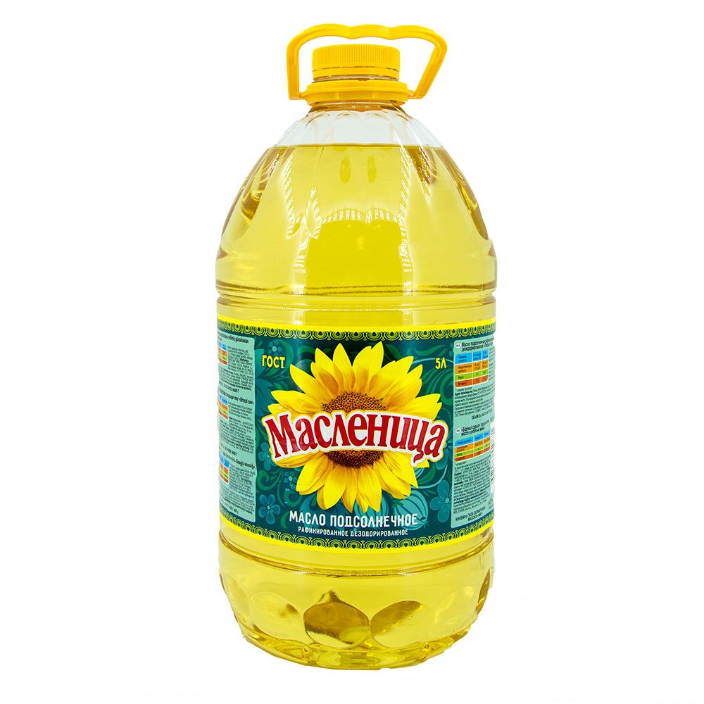 

Подсолнечное масло Масленица дезодорированное 5 л