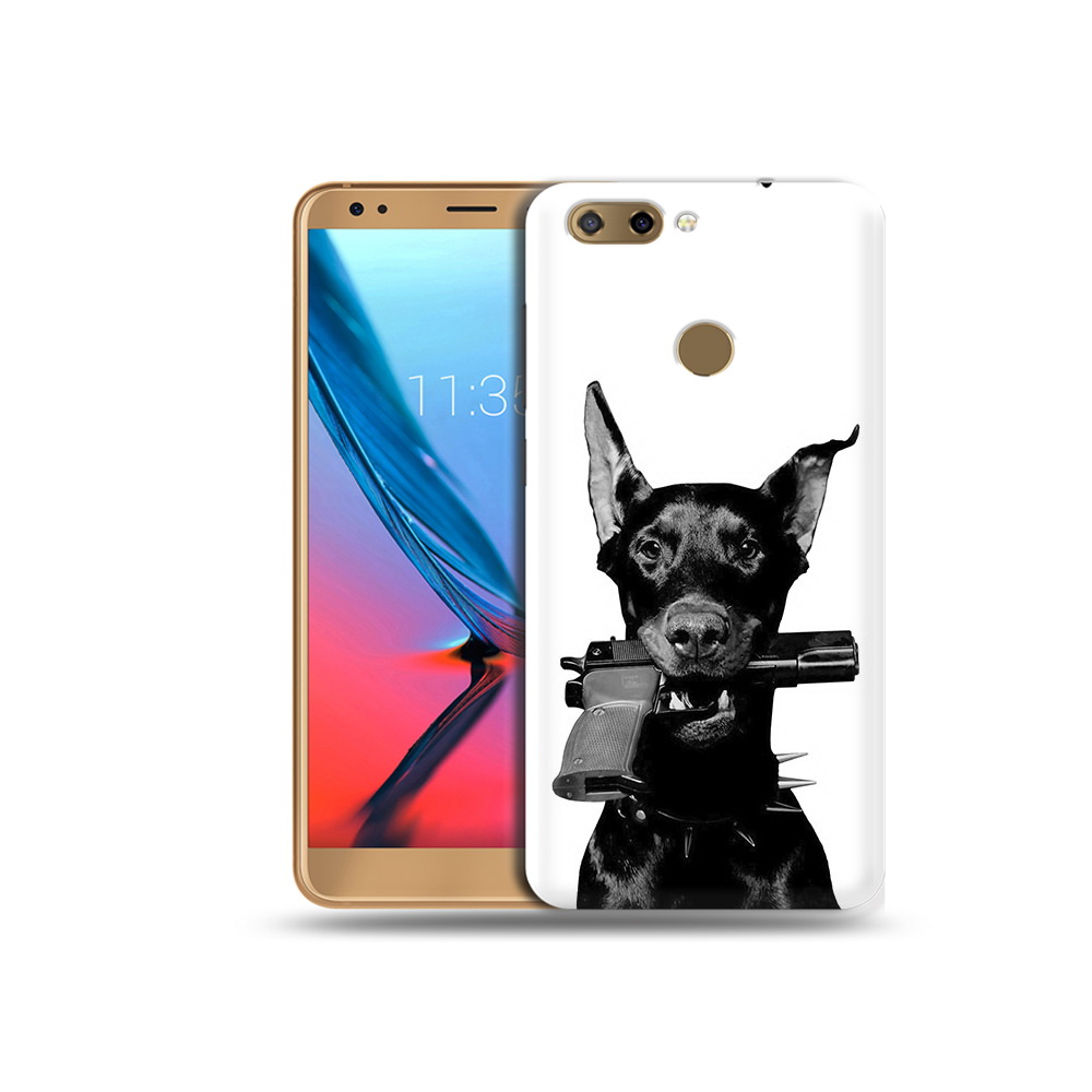 

Чехол MyPads Tocco для ZTE Blade V9 доберман с пистолетом (PT106427.464.331), Прозрачный, Tocco