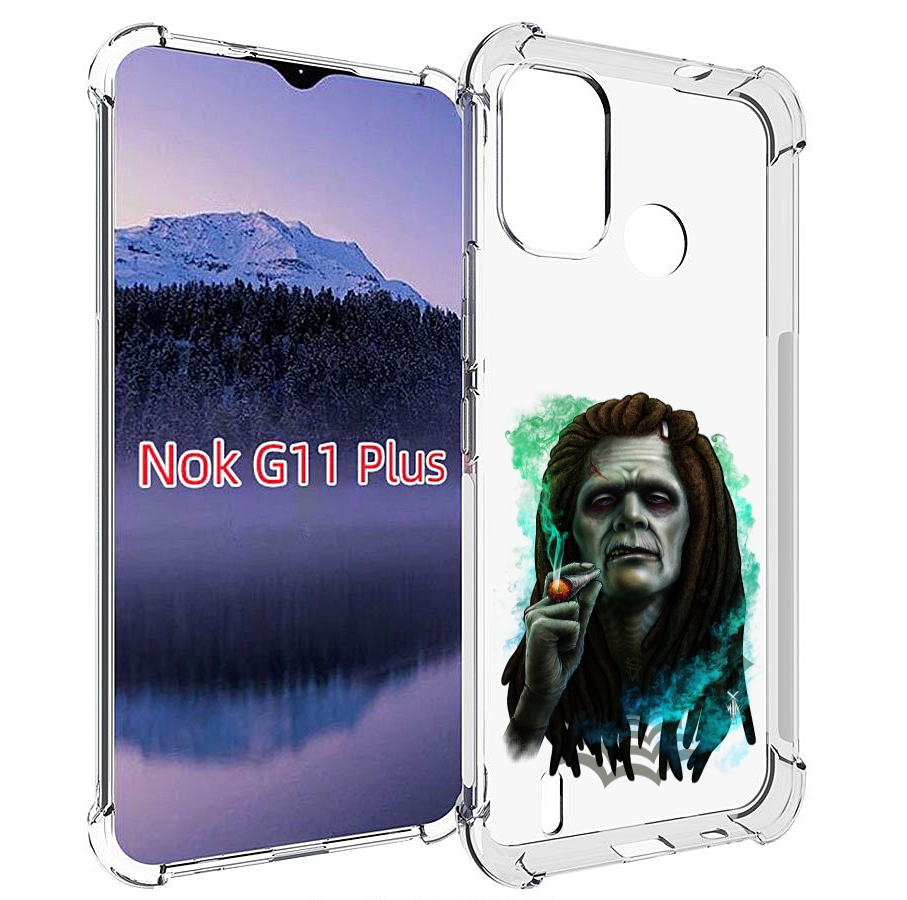 

Чехол MyPads зеленый мужчина с сигаретой для Nokia G11 Plus, Прозрачный, Tocco