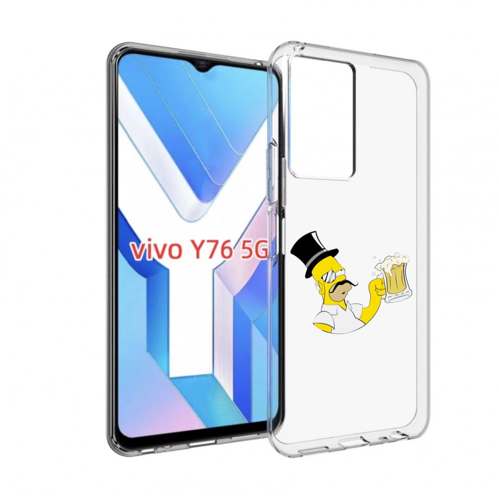 

Чехол MyPads гомер-с-напитком для Vivo Y76 5G, Прозрачный, Tocco