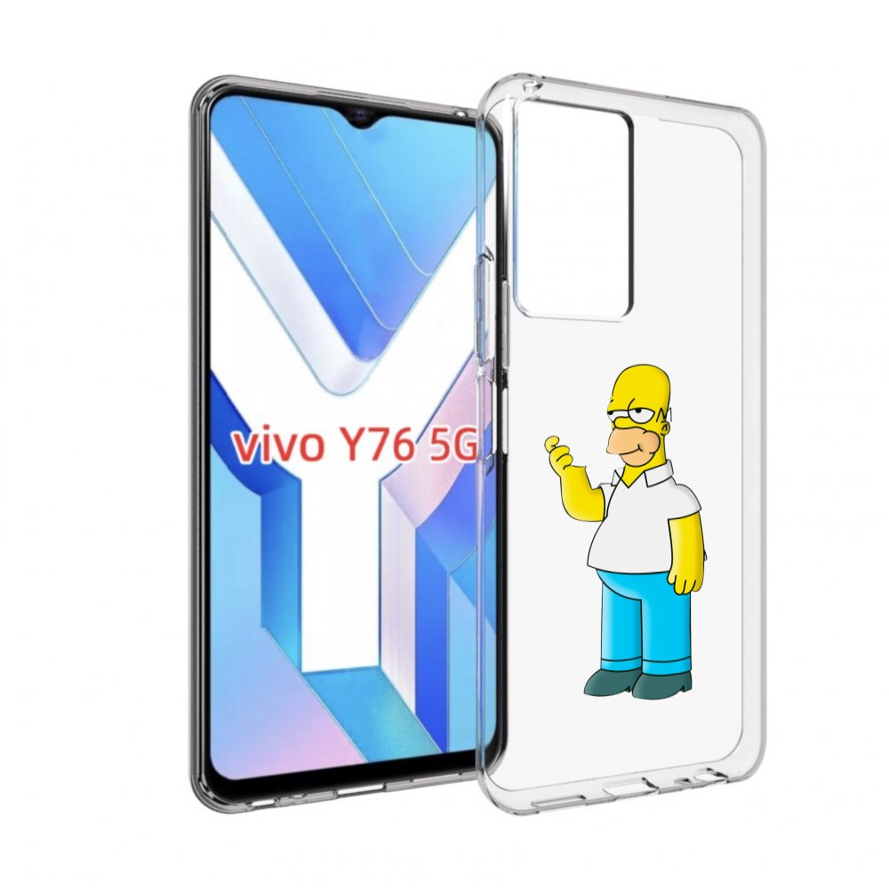 

Чехол MyPads гомер-симпсон для Vivo Y76 5G, Прозрачный, Tocco