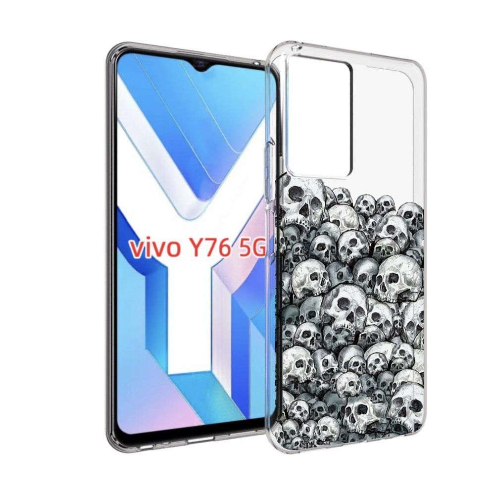 

Чехол MyPads гора из черепов для Vivo Y76 5G, Прозрачный, Tocco