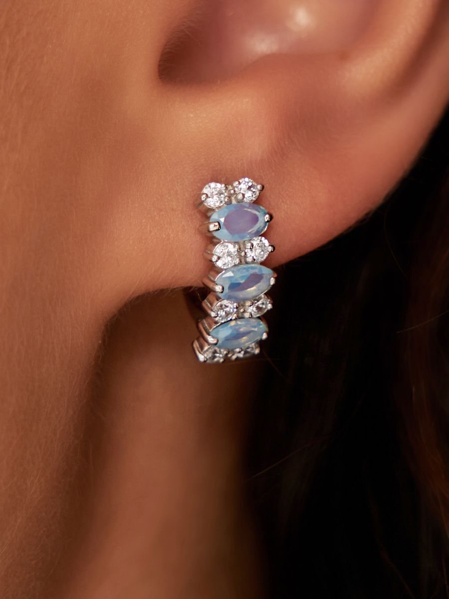 

Серьги из серебра SKAZKA Natali Romanovoi 39364, оникс искусственный/фианит, 39364