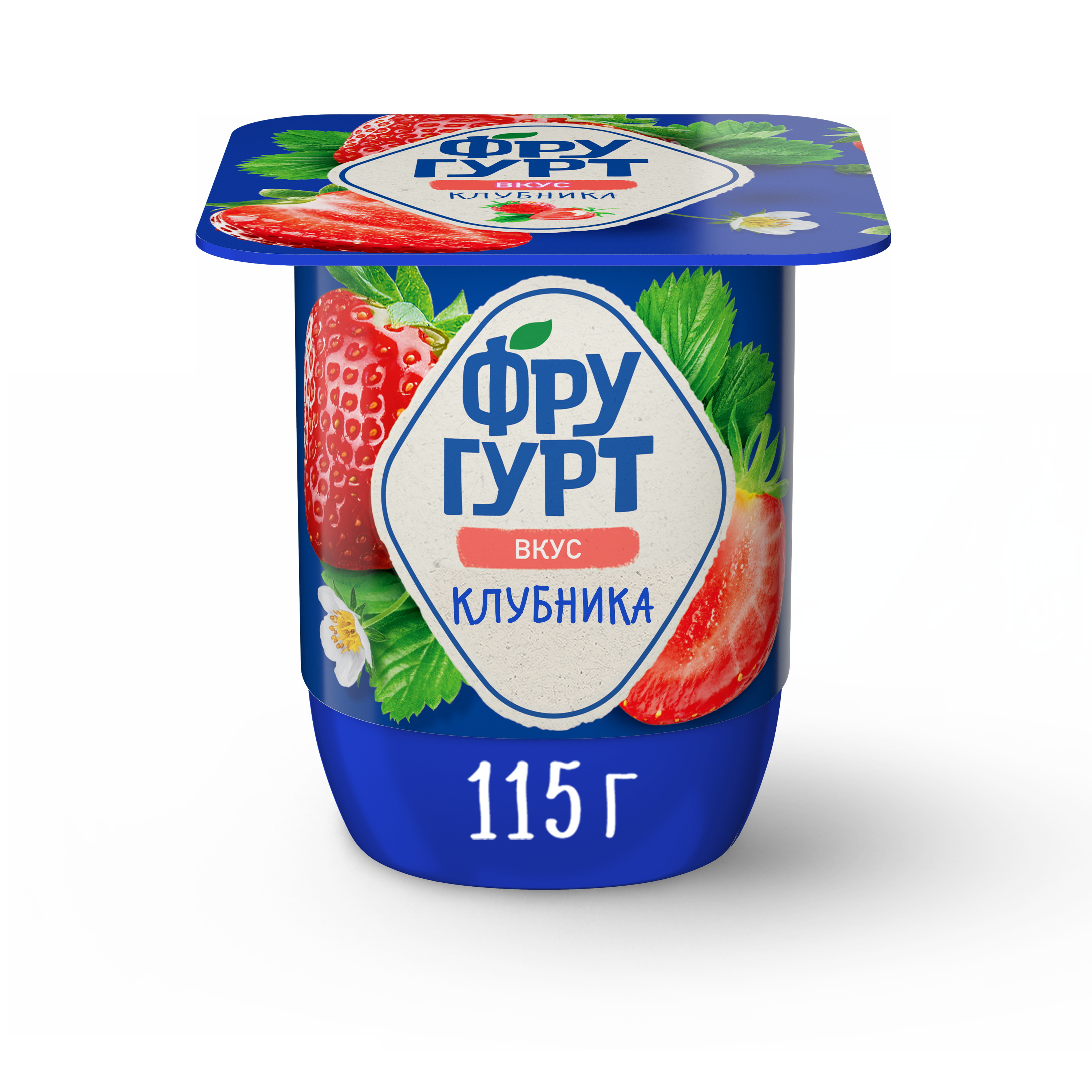 Йогуртный продукт Фругурт пастеризованный со вкусом клубники 2,5% 115 г