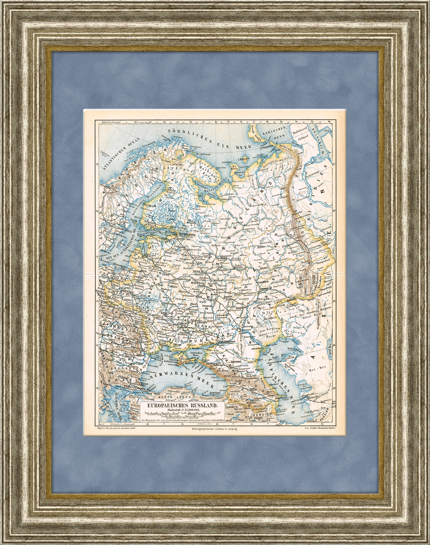 

Европейская Россия старинная карта с железными дорогами 1878 г.