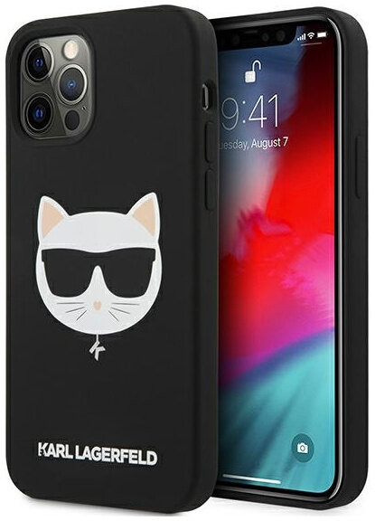 фото Чехол cg mobile karl lagerfeld liquid silicone choupette hard для iphone 12/12 pro, черный