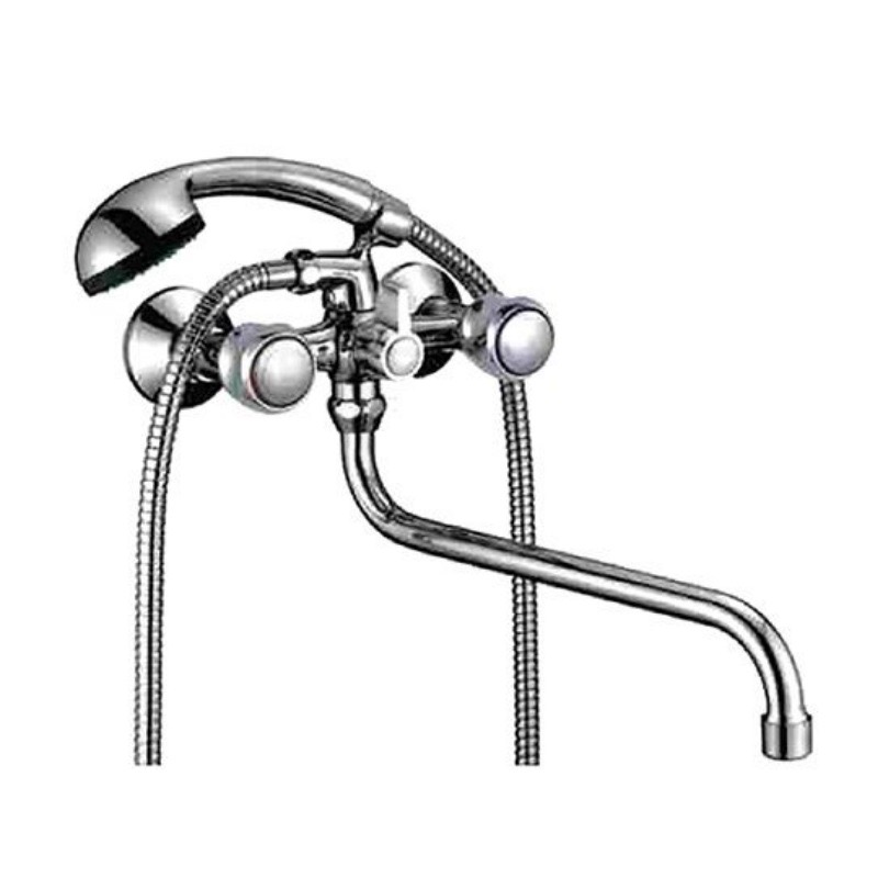 

D-Lin D146810 Смеситель для ванны, излив 30 см, Серебристый