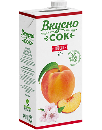 Напиток сокосодержащий ВкусноСок персиковый 2 л