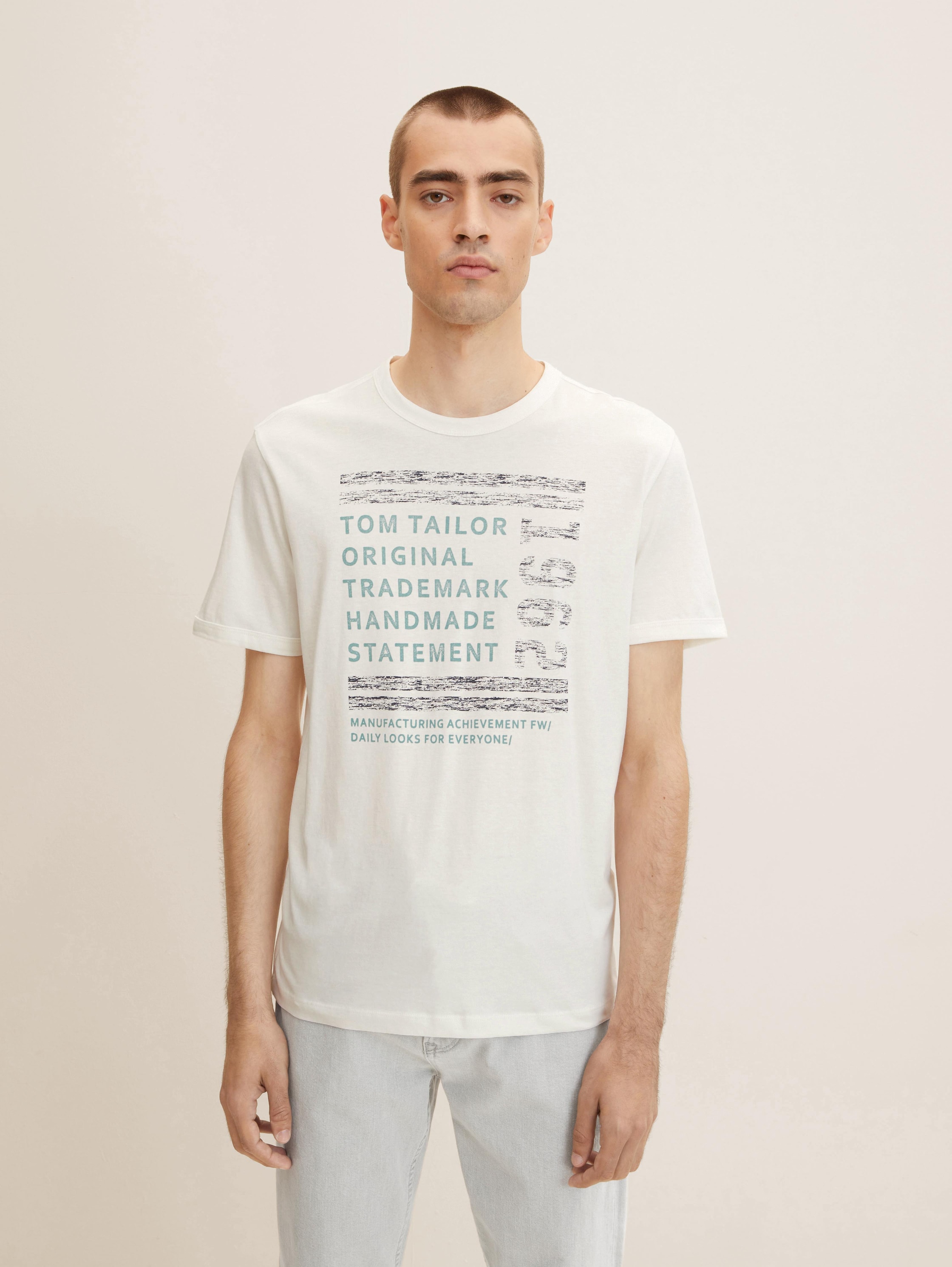 

Футболка мужская TOM TAILOR 1032906 белая L, 1032906