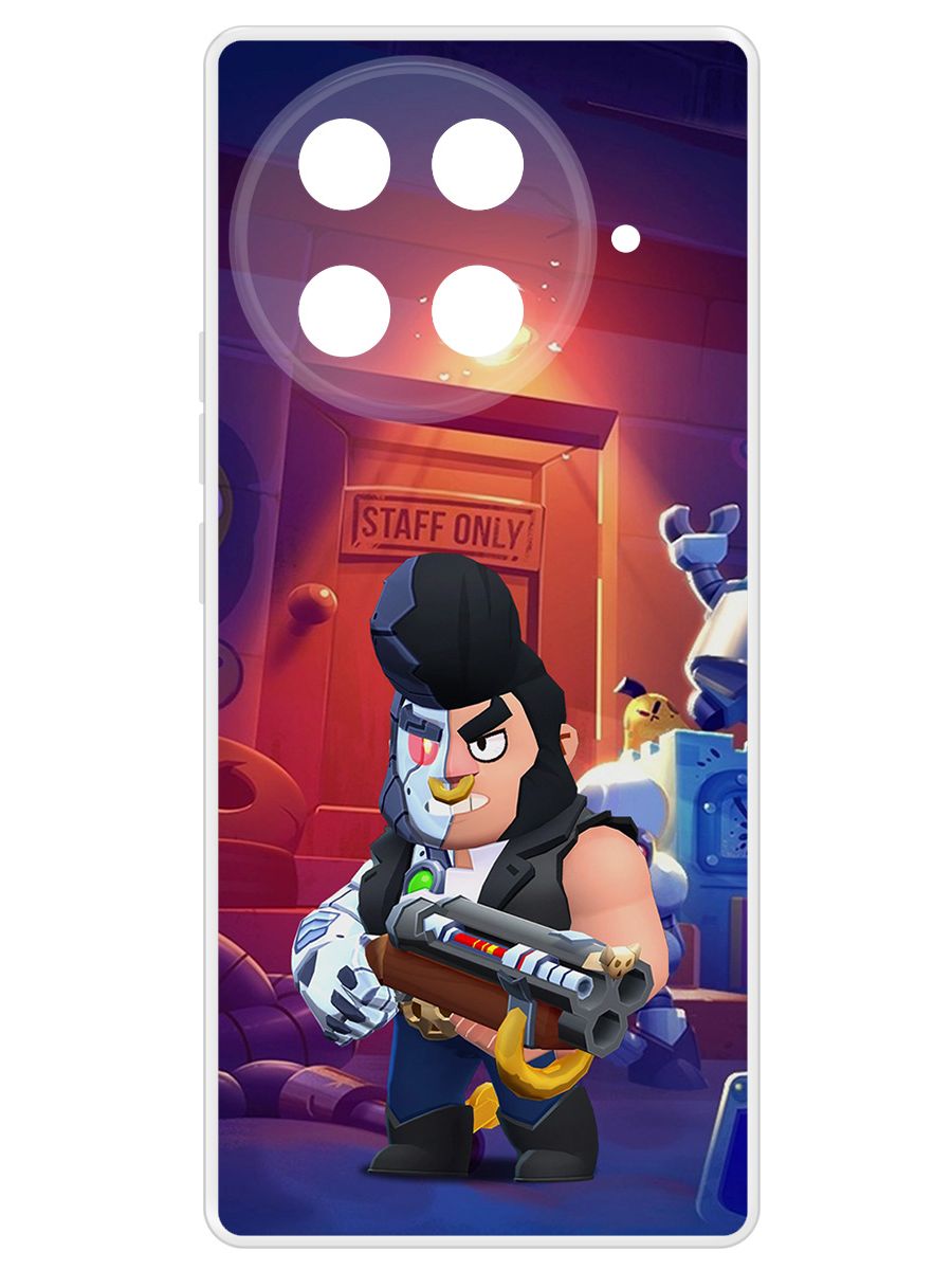 

Чехол-накладка Krutoff Clear Case Brawl Stars-Б-800 для Tecno Camon 30S Pro, Прозрачный