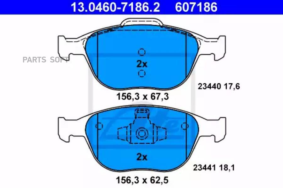 

Колодки тормозные дисковые передн, FORD: FIESTA V ST150 01-, FOCUS ST170 98-05, FOCUS унив