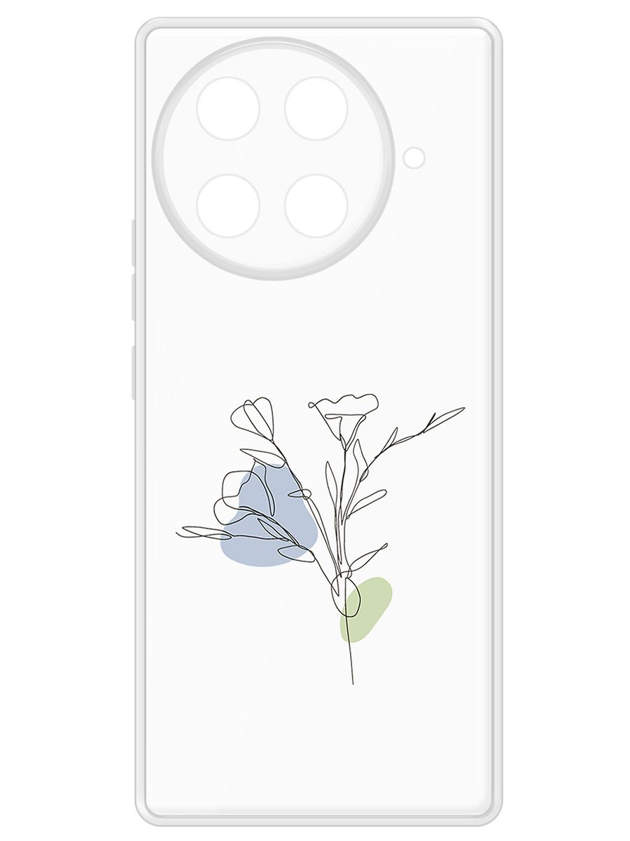 

Чехол-накладка Krutoff Clear Case Эустома для Tecno Camon 30S Pro, Прозрачный