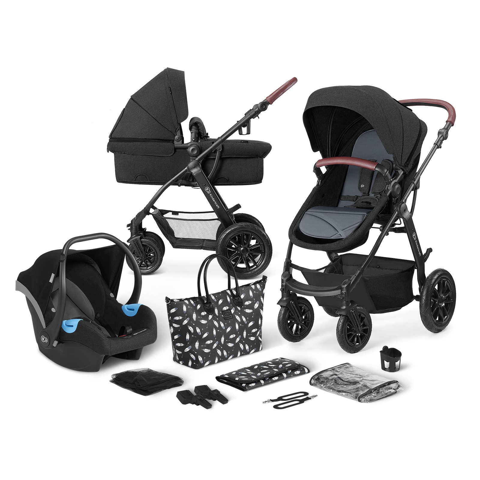 

Коляска 3 в 1 Kinderkraft XMOOV Black, Xmoov