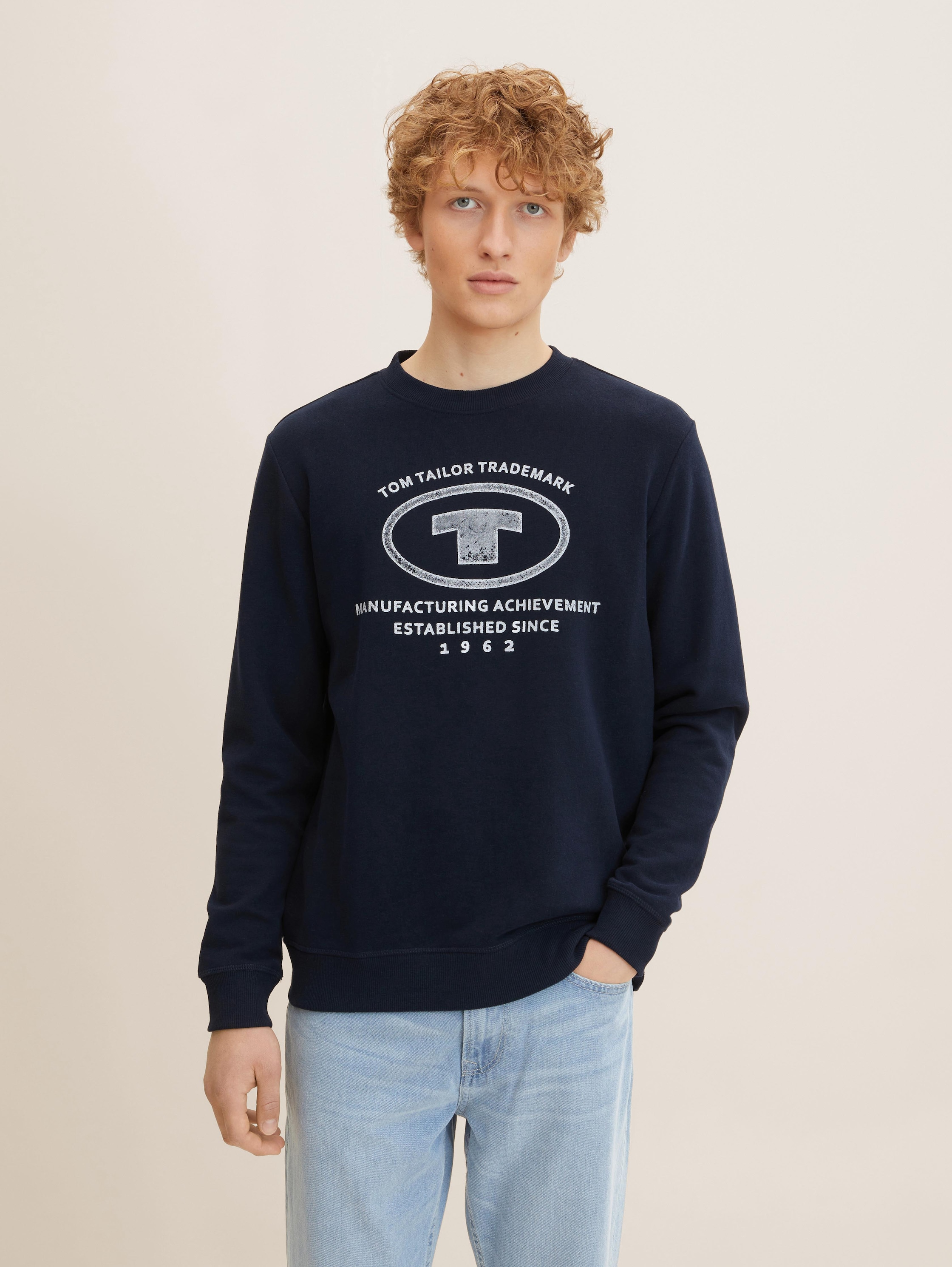 

Свитшот мужской TOM TAILOR 1032929 синий 2XL, 1032929