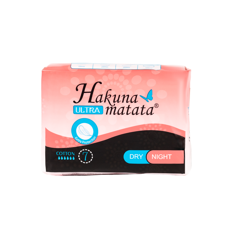 Ультратонкие гигиенические прокладки Hakuna Matata Ultra Dry Night 6 капель 7 шт. gini ультратонкие дышащие гигиенические прокладки ultra 30