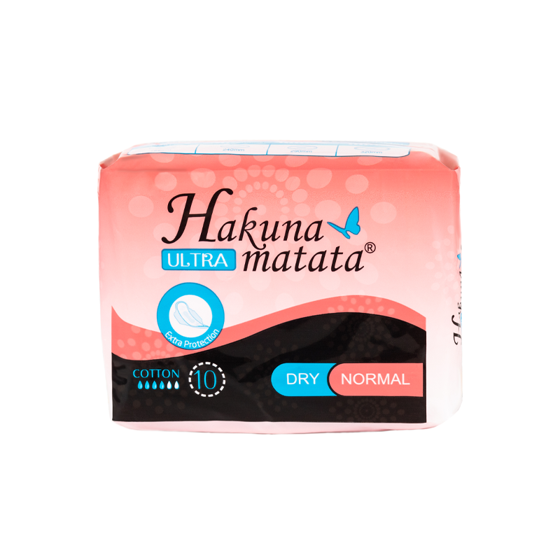 Ультратонкие гигиенические прокладки Hakuna Matata Ultra Dry Normal 4 капель 10 шт. сковорода алюминий 26 см антипригарное покрытие kukmara granit ultra синяя сгг260а