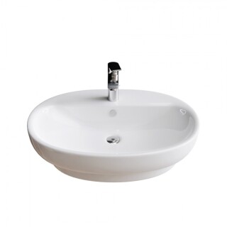 фото Раковина для ванной ekokerama doppia 610х485мм белый (ek0116 ek116р)