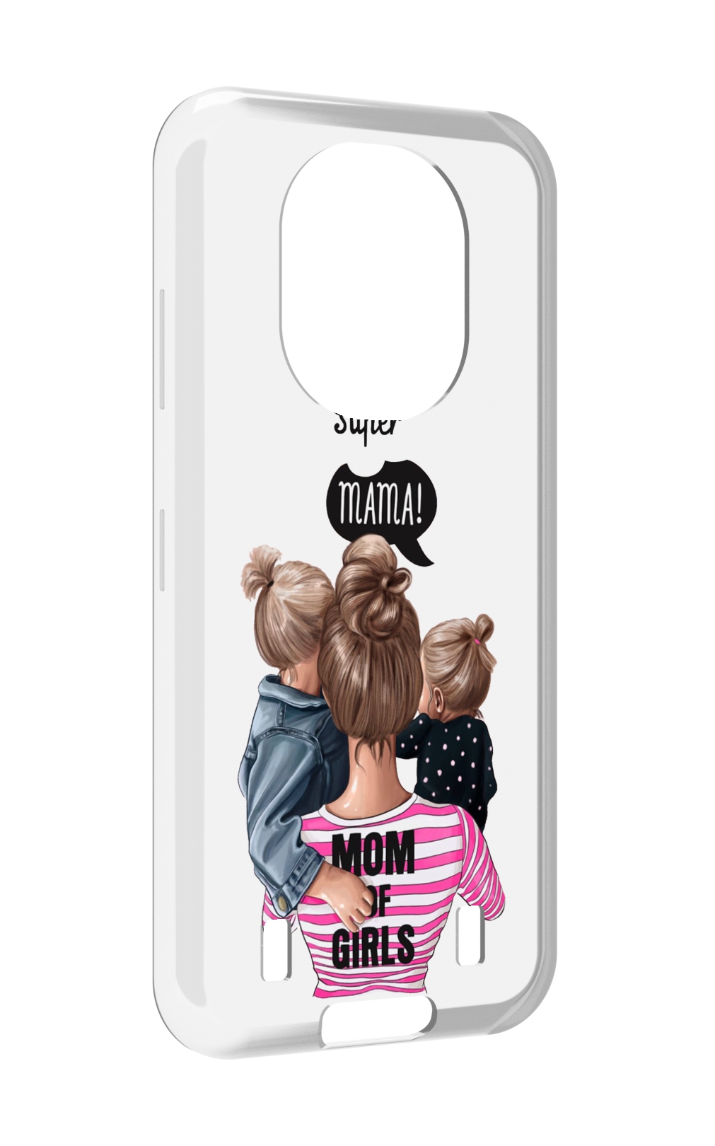 

Чехол MyPads Мама-девочек женский для Oukitel WP16, Прозрачный, Tocco