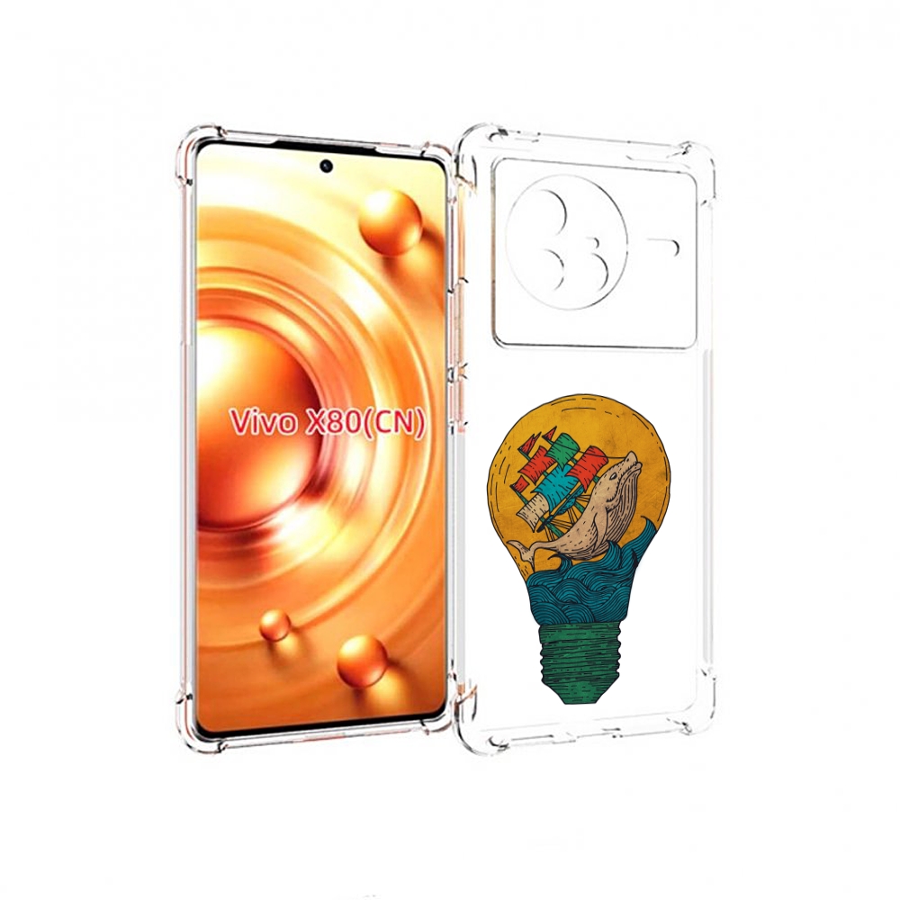

Чехол Mypads Кит В Лампочке С Парусами Для Vivo X80, Прозрачный, Tocco