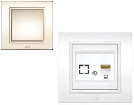 

EL-BI ZENA NATURAL роз. компьют. СУ 1 мест. крем. (RJ45, CAT6) 500-010300-247 (арт. 424887