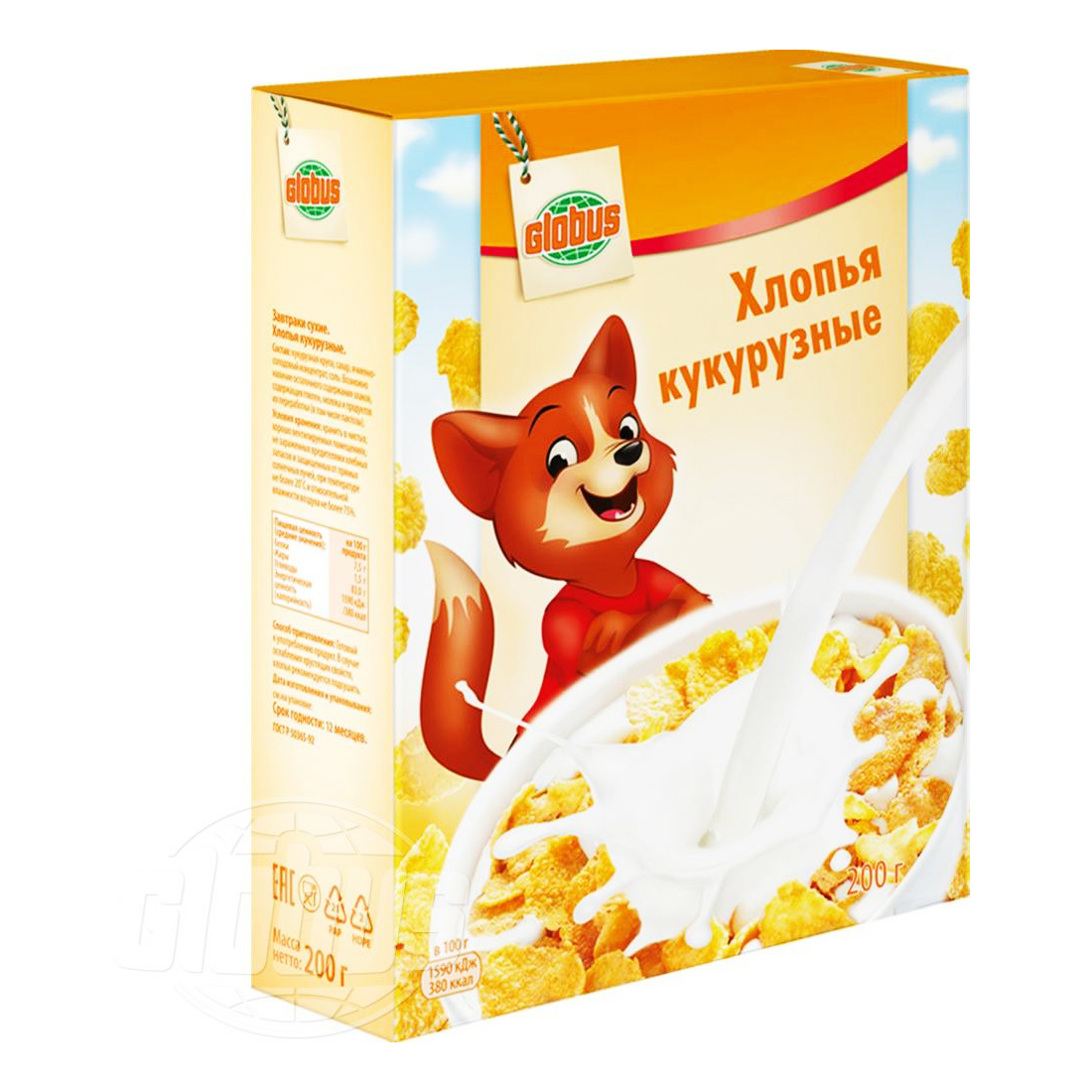 Хлопья Globus Кукурузные 200 г