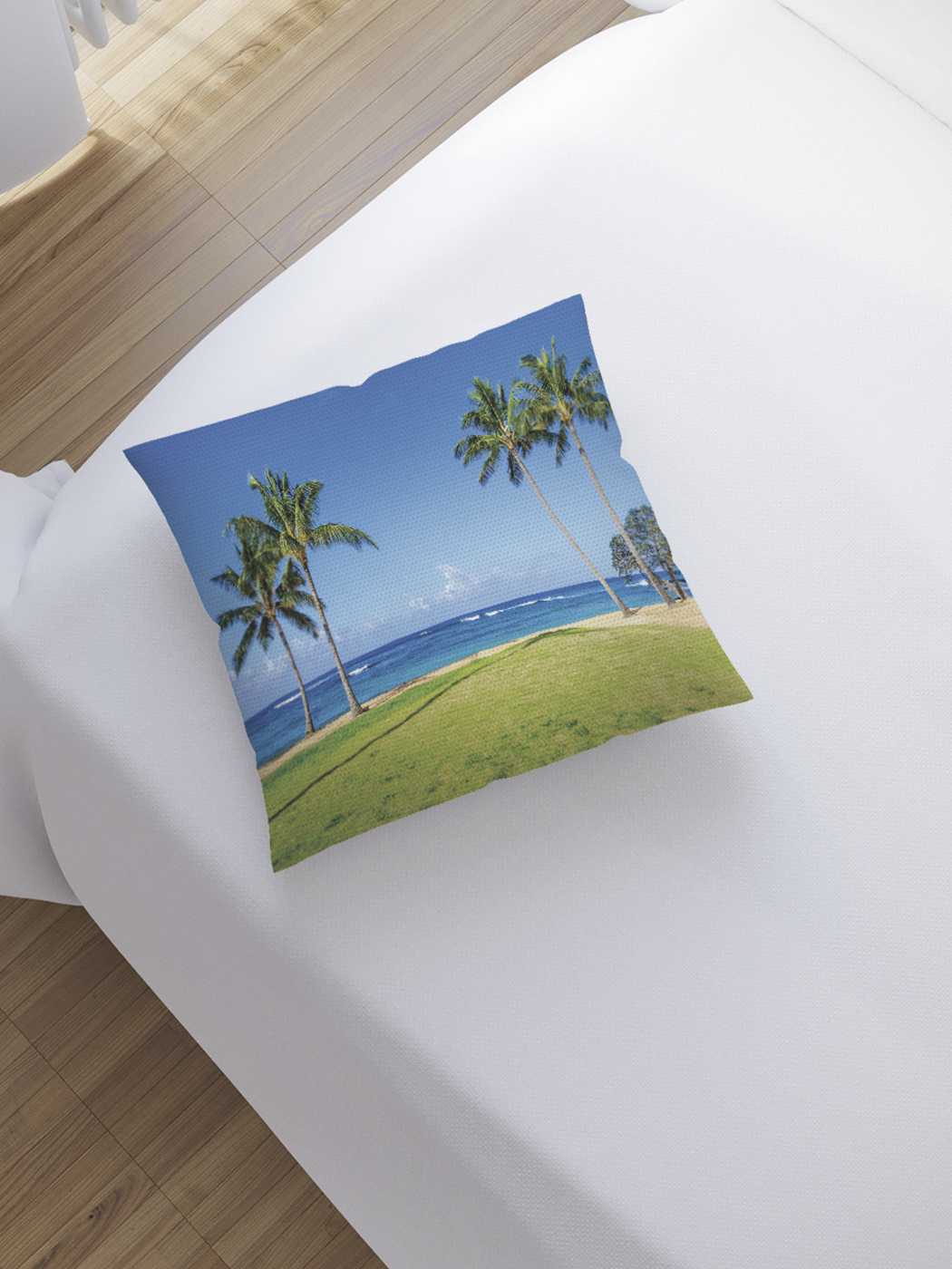фото Наволочка декоративная joyarty "гавайское побережье" на молнии, 45x45 см