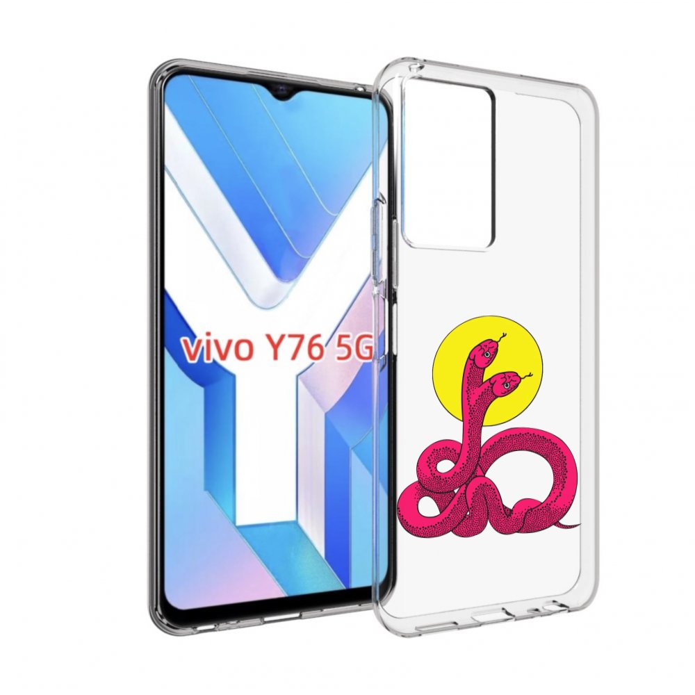 

Чехол MyPads двухголовая-змея для Vivo Y76 5G, Прозрачный, Tocco