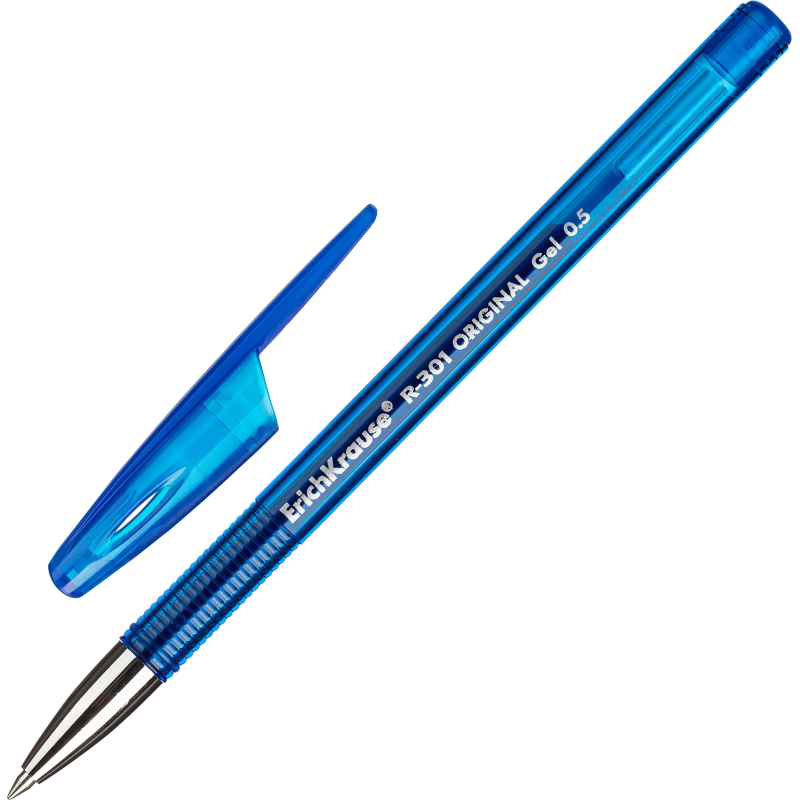 

Ручка гелевая ErichKrause R-301 Original Gel Stick 0.5, цвет чернил синий, (6шт.)