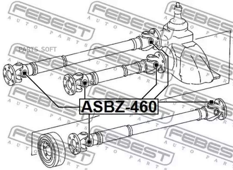 Крестовина карданного вала FEBEST ASBZ460