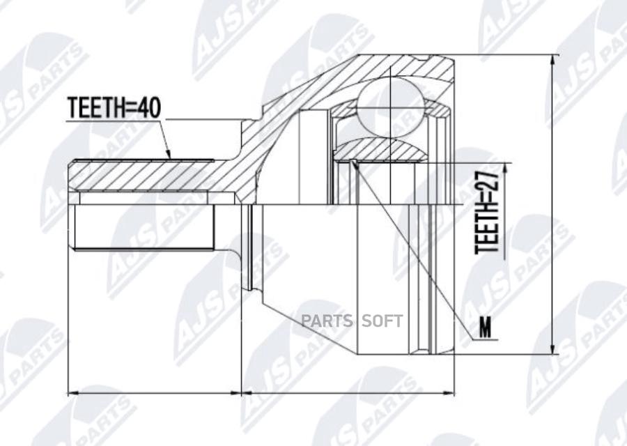 

NTY Шрус наружный, land rover freelander ii mk2 atm/mtm 2.2d