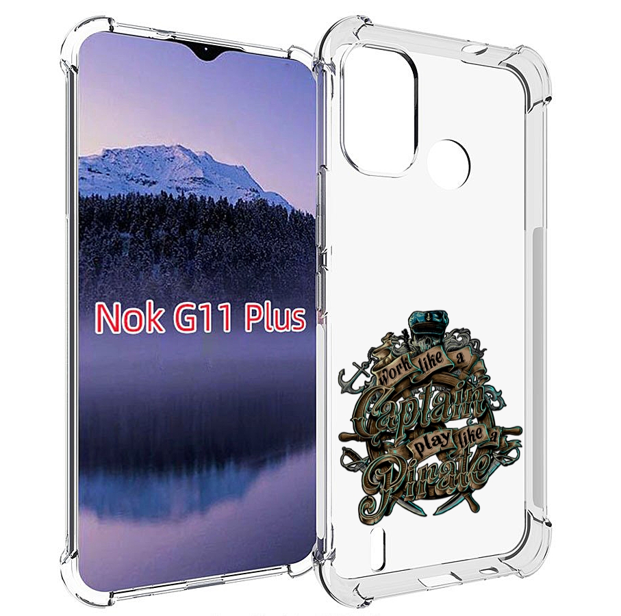 

Чехол MyPads капитан пиратов для Nokia G11 Plus, Прозрачный, Tocco
