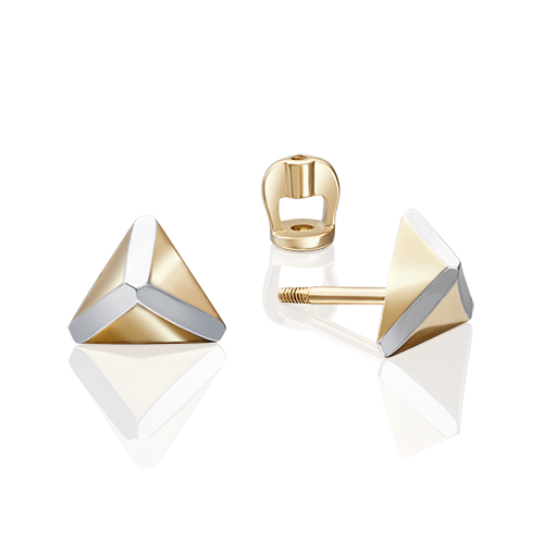 

Серьги пусеты из золота PLATINA jewelry 02-4111, 02-4111